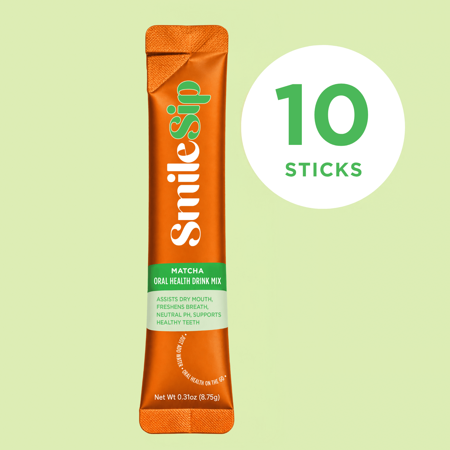 Matcha SmileSip | Powered by Prebiotics, Proven by Science | 10ct Pouch